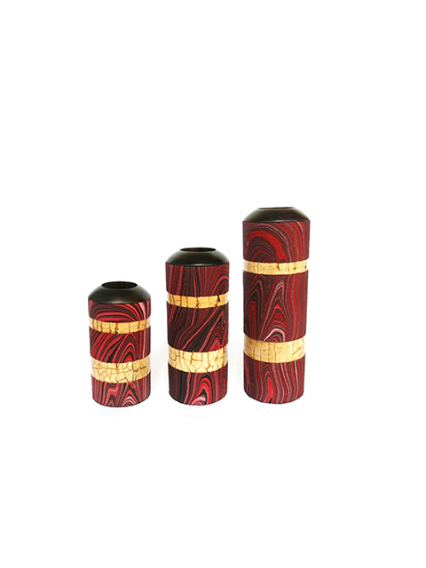 tube-shape-candle-holder-red-sand-painting